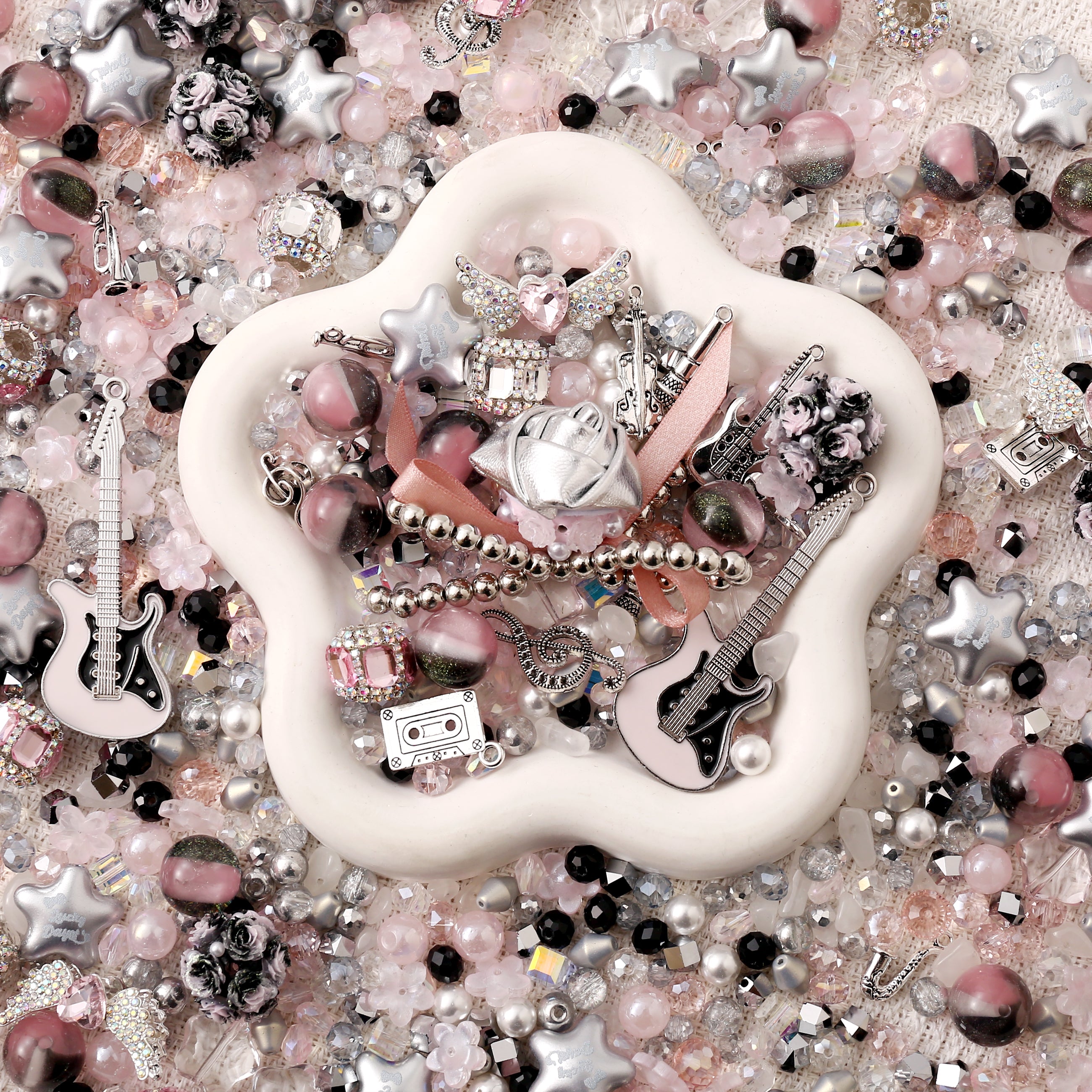 【NEW】【Chain/Jewelry/Pen】Live Product-Rock Noir Pink Mixing