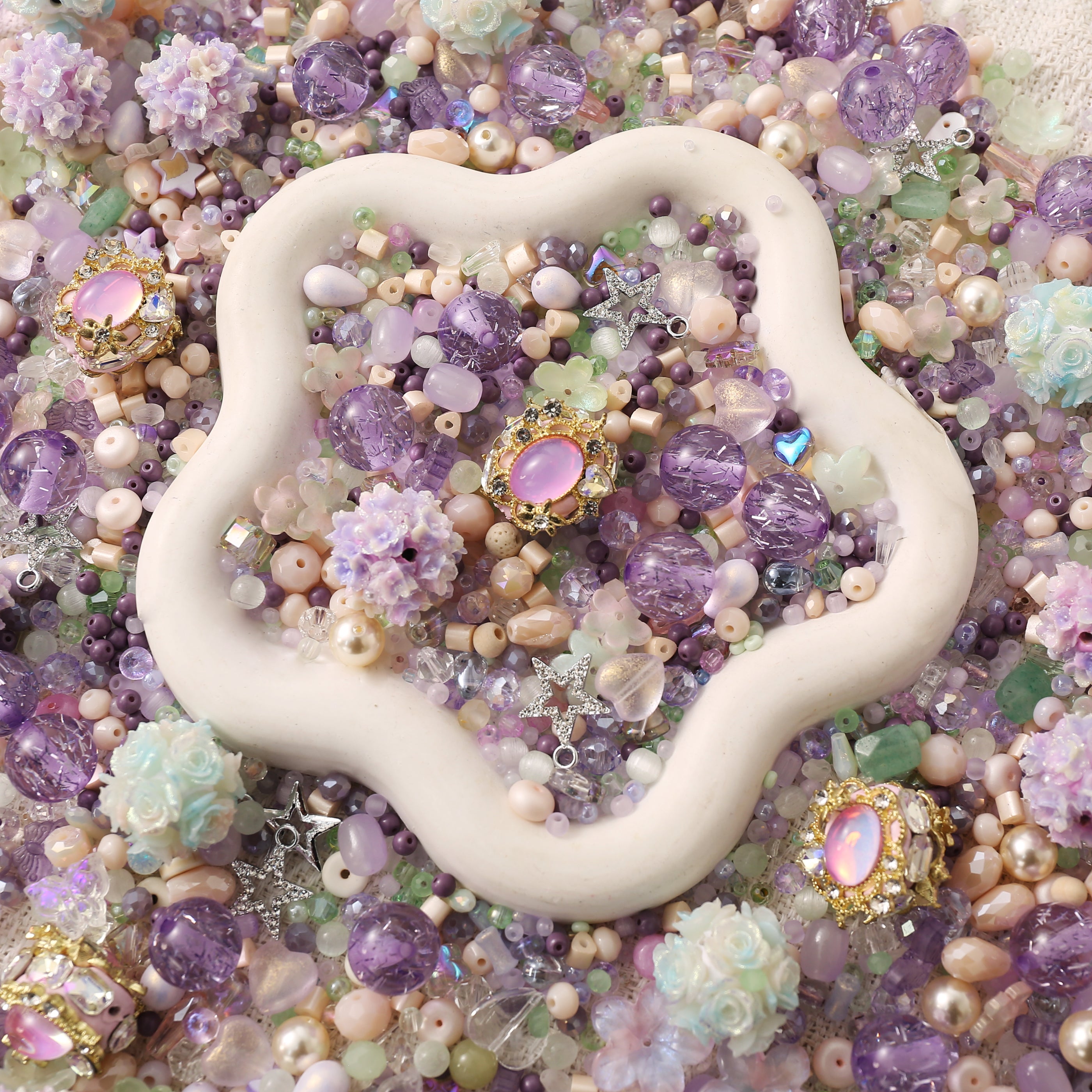 【NEW】【Chain/Jewelry/Pen】Live Product-Purple Petal Dream