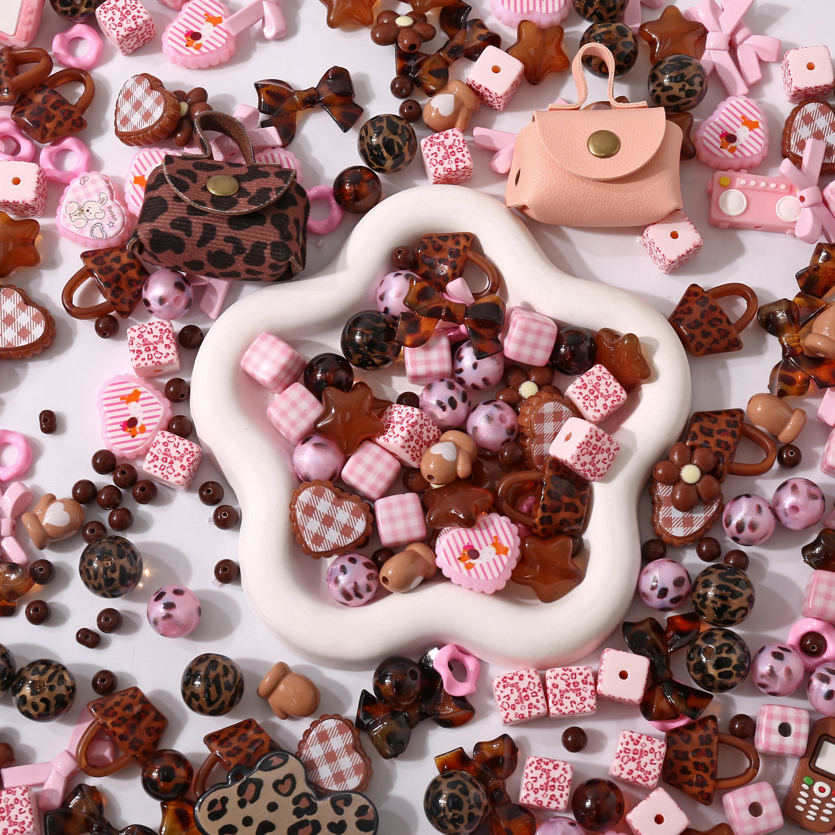 【NEW】【Key Chain/Jewelry/Pen】Live Product-Pink Leopard