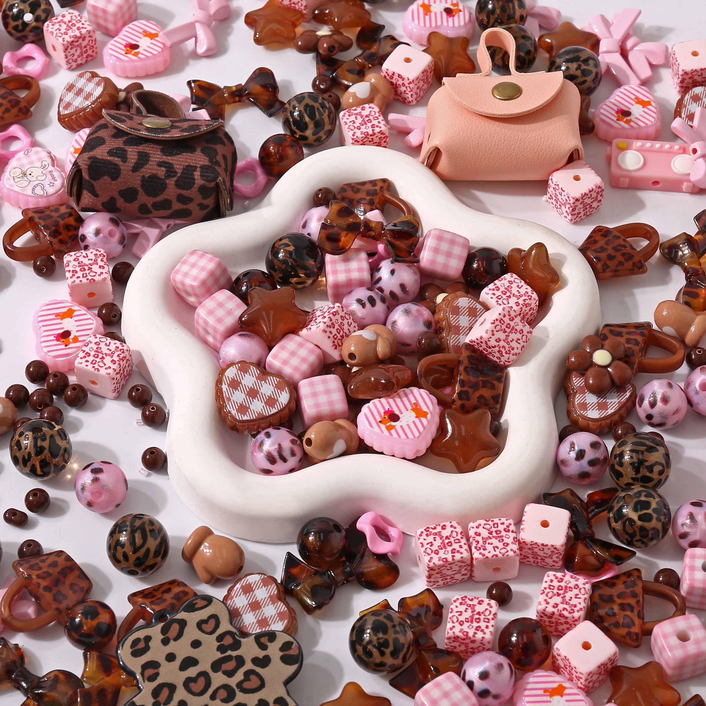 【NEW】【Key Chain/Jewelry/Pen】Live Product-Pink Leopard