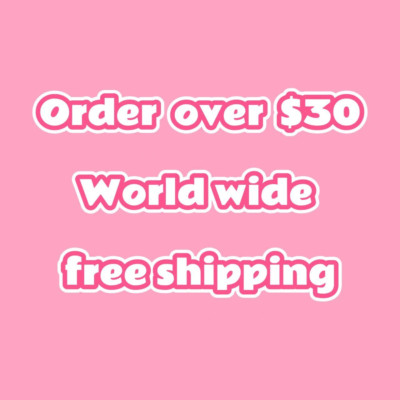 order $30 free shipping